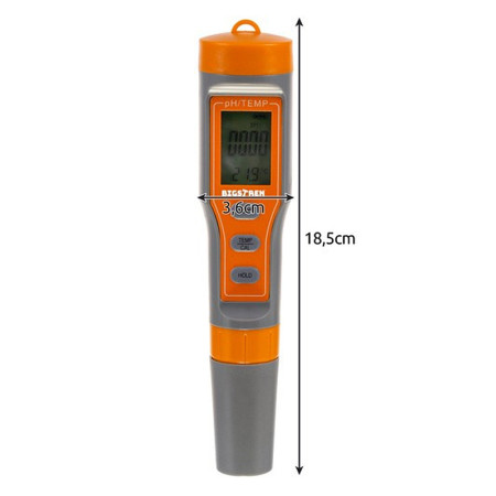 Tester PH kvality vody a teplomer BIGSTREN 23534 4v1