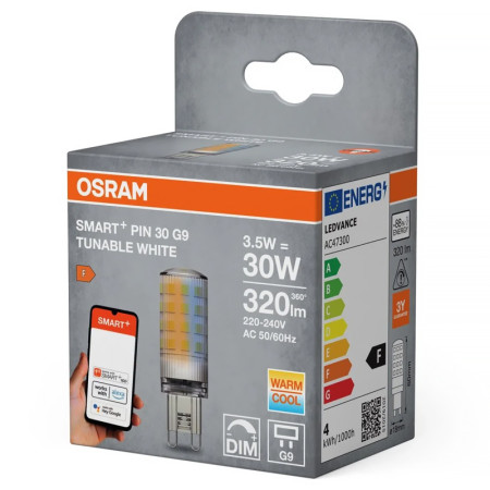 Žiarovka OSRAM LED PIN30 SMART WIFI G9 3,5W/27-6500K CCT DIM 320lm