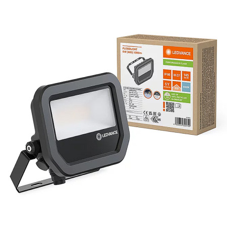 Reflektor LED 10 6500K BK LEDVANCE FL KLM 8W/6W/6500K SYM100 BK 1200/850lm PMC