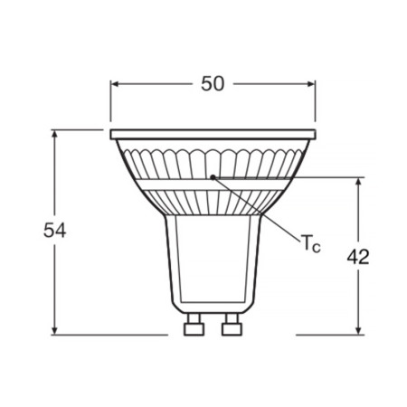 Žiarovka OSRAM LED SPAR165036 GU10 4,3W/827 36°