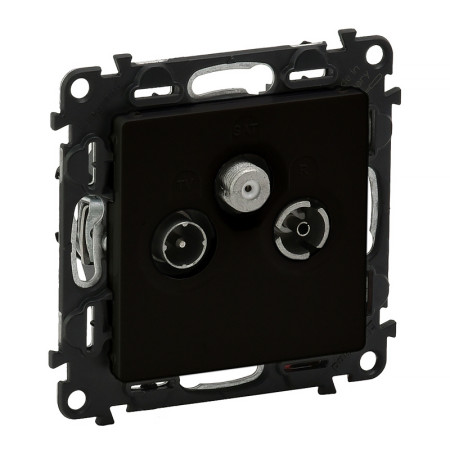 Zásuvka TV+R+SAT hviezda 1,5dB LEGRAND VALENA LIFE 756352 čierna