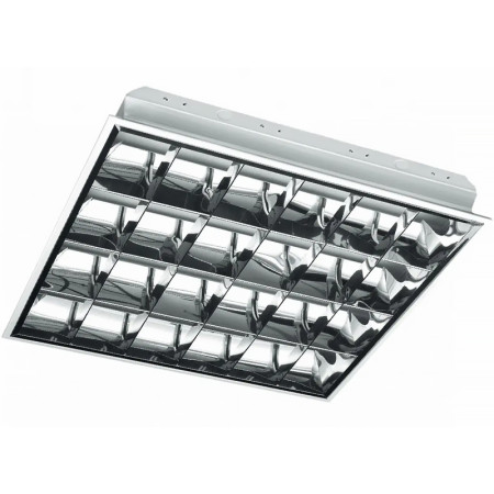 Svietidlo pre LED trubice 4x60 kancelárske leštený hliník GTV GT-LE060JW-01 do podhľadov