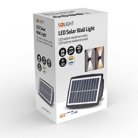 Lampa solárna nástenná SOLIGHT WL917 CCT
