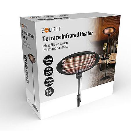 Ohrievač na terasu infražiarič SOLIGHT IR03 IPX4 2000W