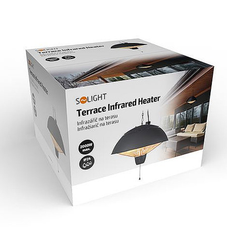 Ohrievač na terasu infražiarič SOLIGHT IR04 IP24 2000W