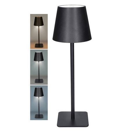 Lampa stolová LED 120lm 3-6500K CCT čierna nabíjateľná 3v1 SOLIGHT WO69-B Lucca