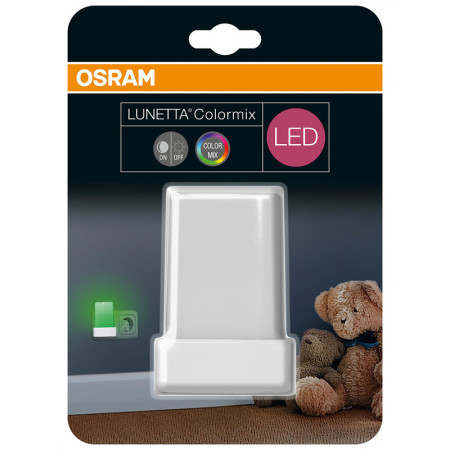 Svietidlo nočné LED LUNETTA SHINE RGB WT súmrakový