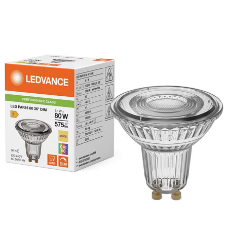 Žiarovka LEDVANCE LED PAR16D8036 GU10 6,1W/930 36° DIM PMC
