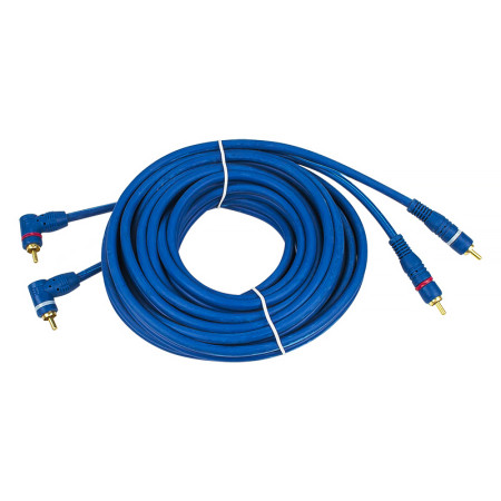 Kábel 2RCA-2RCA 5m 6mm zlatý uhlový