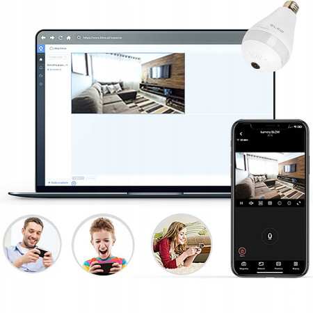 Kamera v imitácii žiarovky BLOW