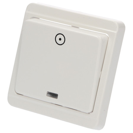 Vypínač tlačidlo č.1/0+tlejivka TESLA STANDARD 4FN57518.2101 biely