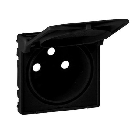 Kryt zásuvky 2P+T IP44 LEGRAND VALENA LIFE 756862 čierna IP44