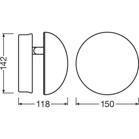 Svietidlo LEDVANCE O FACADE IND RD 13W/3000K GY IP54 nástenné