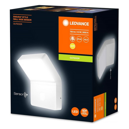 Svietidlo LEDVANCE ENDURA STYLE WALL WIDE SENSOR 12W WT nástenné