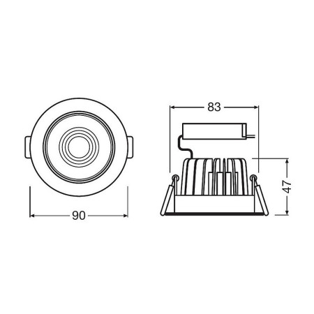 Svietidlo LEDVANCE SPOT LED DALI ADJUST 8W/3000K IP20 do podhľadov