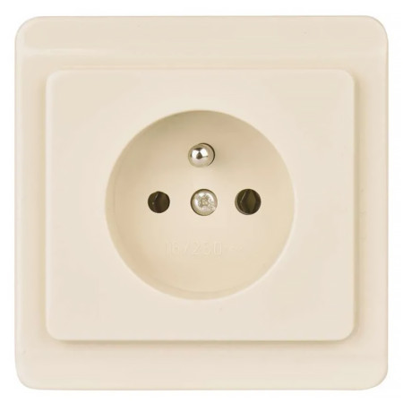 Jednozásuvka TESLA STANDARD 4FN15059.2115 slonová kosť