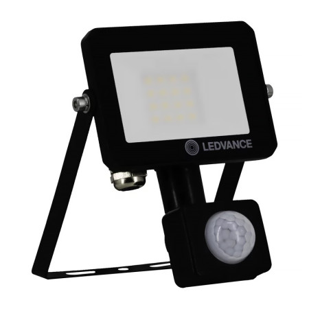 Reflektor LED 10W+PIR 4000K BK LEDVANCE FL EFFECT 10W/4000K SENSOR BK 900lm IP65
