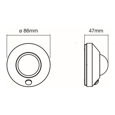 Svietidlo nočné LED NIGHTLUX CEILING SI s pohyb. senzorom
