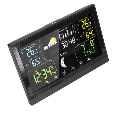 Meteostanica bezdrôtová farebná SOLIGHT TE110B čierna