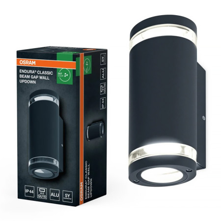 Vonkajšie nástenné svietidlo OSRAM ENDURA Classic Beam Gap Wall UpDown GU10 IP44 Dark Grey