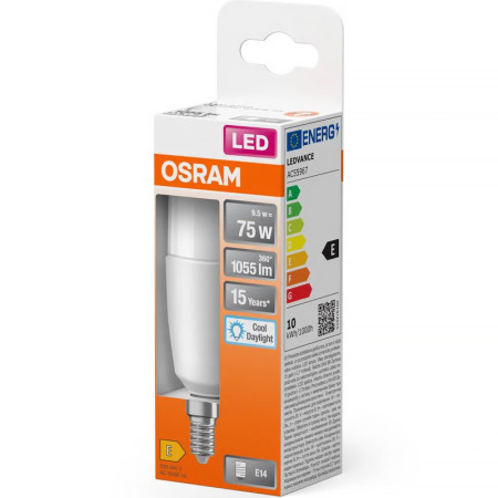 Žiarovka OSRAM LEDSSTICK75 E14 9,5W/865