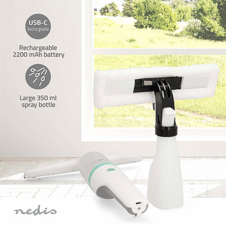 Vysávač na okná NEDIS VCWI230WT biely
