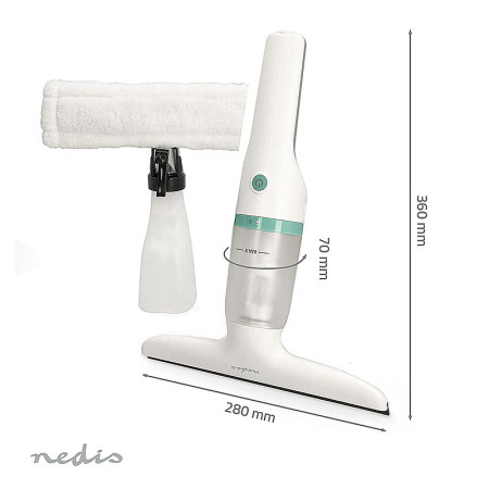 Vysávač na okná NEDIS VCWI230WT biely