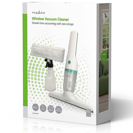 Vysávač na okná NEDIS VCWI230WT biely