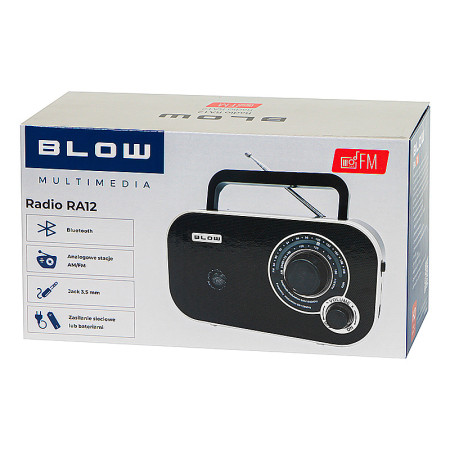 Rádio prenosné BLOW RA12 čierno-strieborné multimediálne