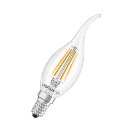 Žiarovka OSRAM LED SCLBA40D E14 3,4W/827 sviečka filament plameň DIM