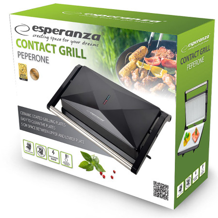 Gril kontaktný ESPERANZA EKG013 PEPERONE 850W (keramický povlak)