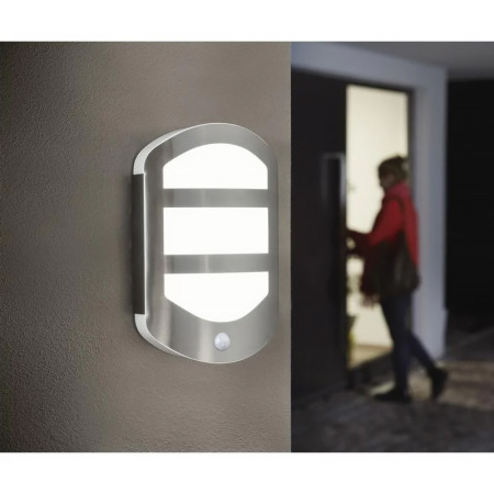 Vonkajšie nástenné svietidlo LED OSRAM ENDURA Style Plate Wall Sensor 12W 3000K Stainless Steel