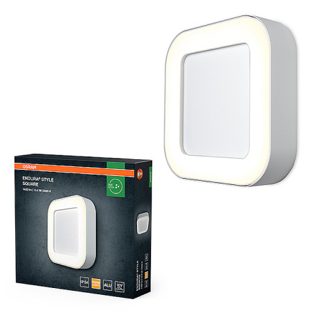 Vonkajšie nástenné svietidlo LED OSRAM ENDURA Style Square 13,5W 3000K White
