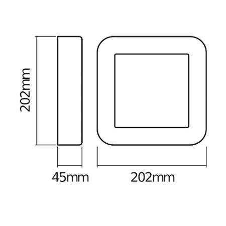 Vonkajšie nástenné svietidlo LED OSRAM ENDURA Style Square 13,5W 3000K White