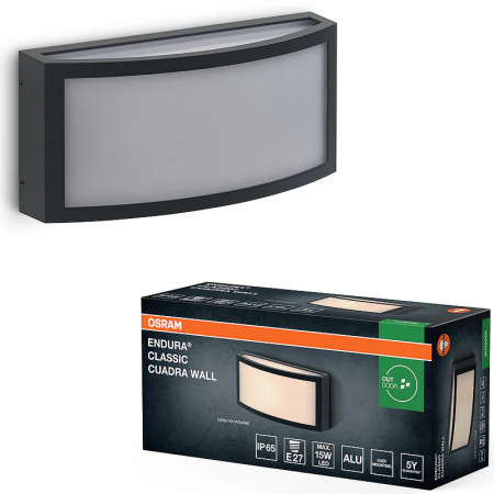 Vonkajšie nástenné svietidlo OSRAM ENDURA Classic Cuadra Wall E27 IP65 Dark Grey