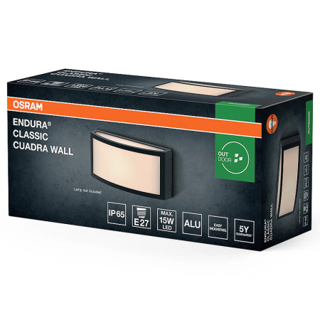 Vonkajšie nástenné svietidlo OSRAM ENDURA Classic Cuadra Wall E27 IP65 Dark Grey