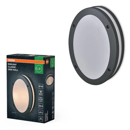 Vonkajšie nástenné svietidlo OSRAM ENDURA Classic Orbi Wall E27 IP65 Dark Grey