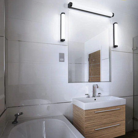 Svietidlo kúpeľňové LED nad zrkadlo 12W 3-4000K CCT 1200lm IP44 čierne OSRAM Orbis Tube Frost Glass 60CM Click CCT DIM IP44 Blac