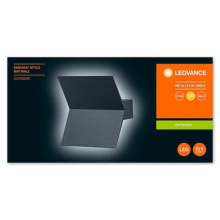 Vonkajšie nástenné svietidlo LED LEDVANCE ENDURA Style Bat Wall 9,5W 3000K IP44 Dark Grey