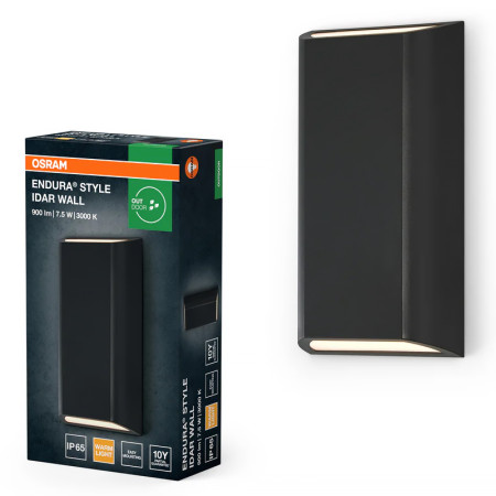 Vonkajšie nástenné svietidlo LED OSRAM ENDURA Style Idar Wall 7,5W 3000K IP65 Dark Grey