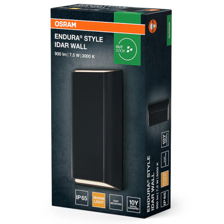 Vonkajšie nástenné svietidlo LED OSRAM ENDURA Style Idar Wall 7,5W 3000K IP65 Dark Grey