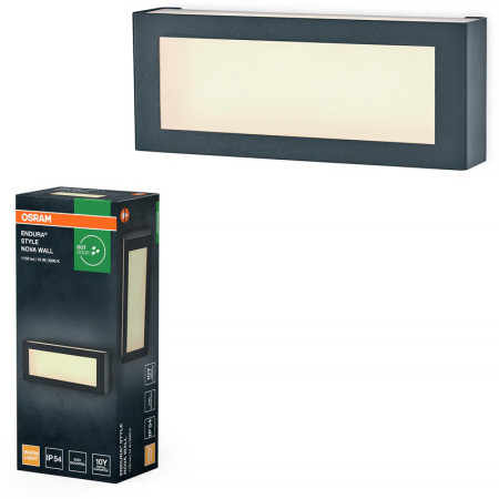 Vonkajšie nástenné svietidlo LED OSRAM ENDURA Style Nova Wall 10W 3000K IP54 Dark Grey