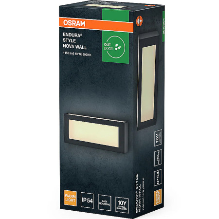 Vonkajšie nástenné svietidlo LED OSRAM ENDURA Style Nova Wall 10W 3000K IP54 Dark Grey