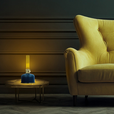 Svietidlo RETRO LED PETROLEUM LAMP FOREVER FLR-35 Blue ACCU 2W 200lm