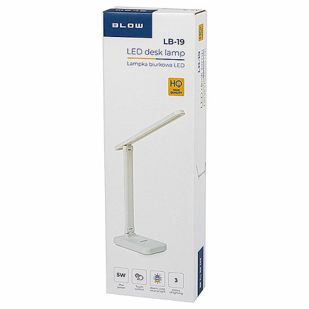 Lampa stolová LED 5W 3-6000K CCT biela BLOW LB-19