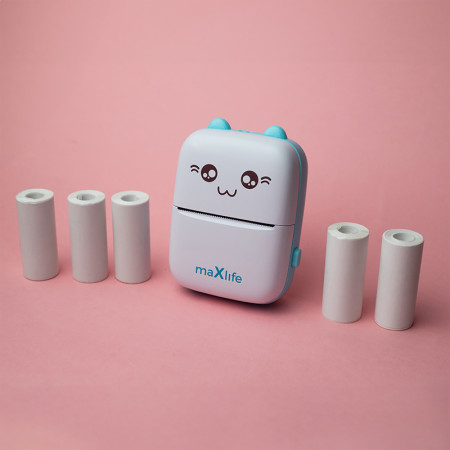 Termotlačiareň MAXLIFE MXTP-100 BLUE s bluetooth