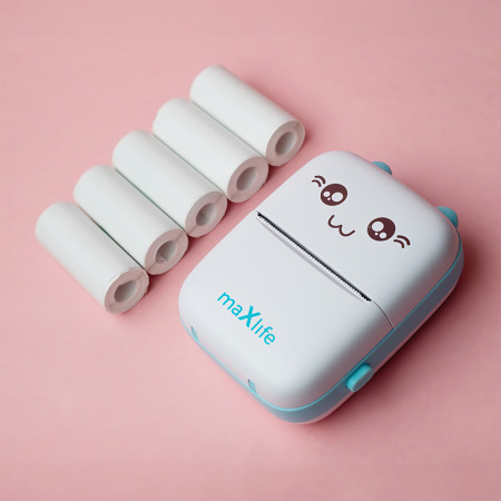 Termotlačiareň MAXLIFE MXTP-100 BLUE s bluetooth