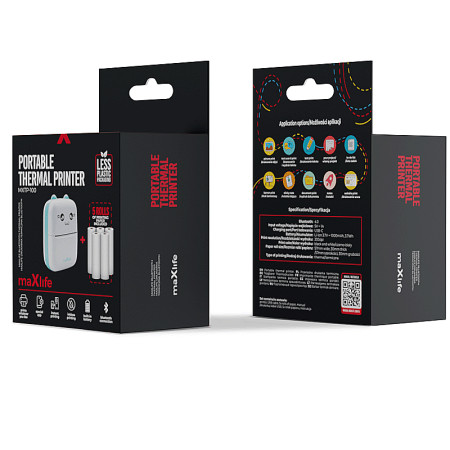 Termotlačiareň MAXLIFE MXTP-100 BLUE s bluetooth