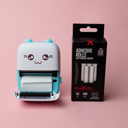 Termotlačiareň MAXLIFE MXTP-100 BLUE s bluetooth