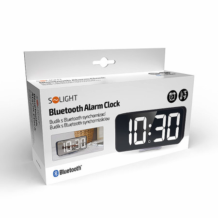 Budík digitálny s bluetooth synchronizáciou SOLIGHT CA08B-M